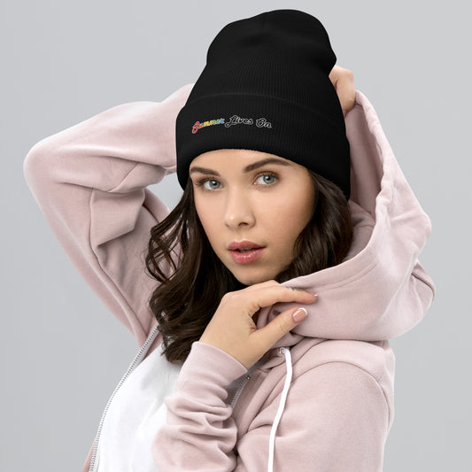 SLO Embroidered Cuffed Beanie